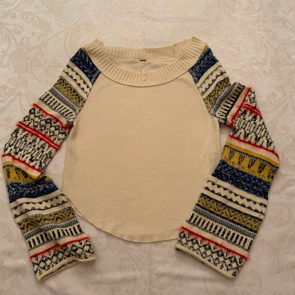NWT Free People Thermal long sleeve, xs, ivory